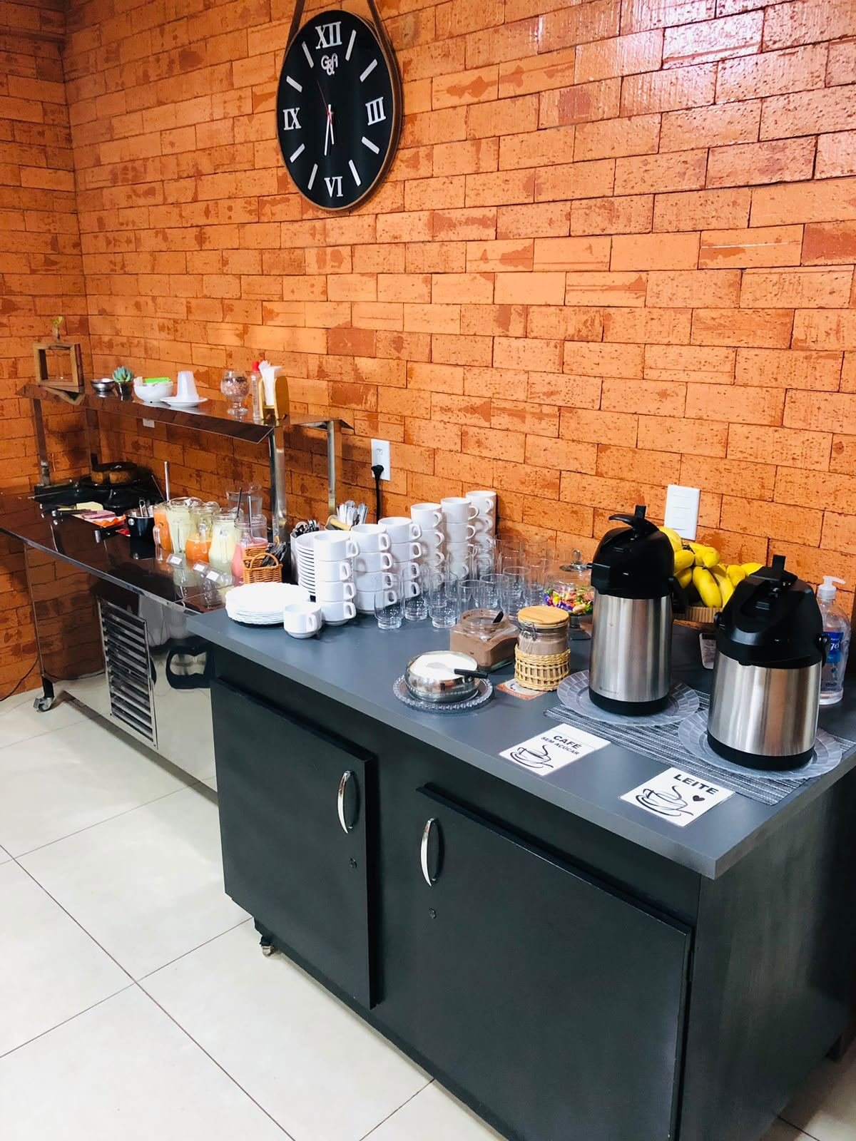 Estação de café e sucos do Hotel Amazonas